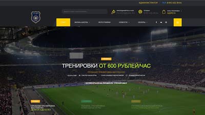 Создание сайта для футбольной школы