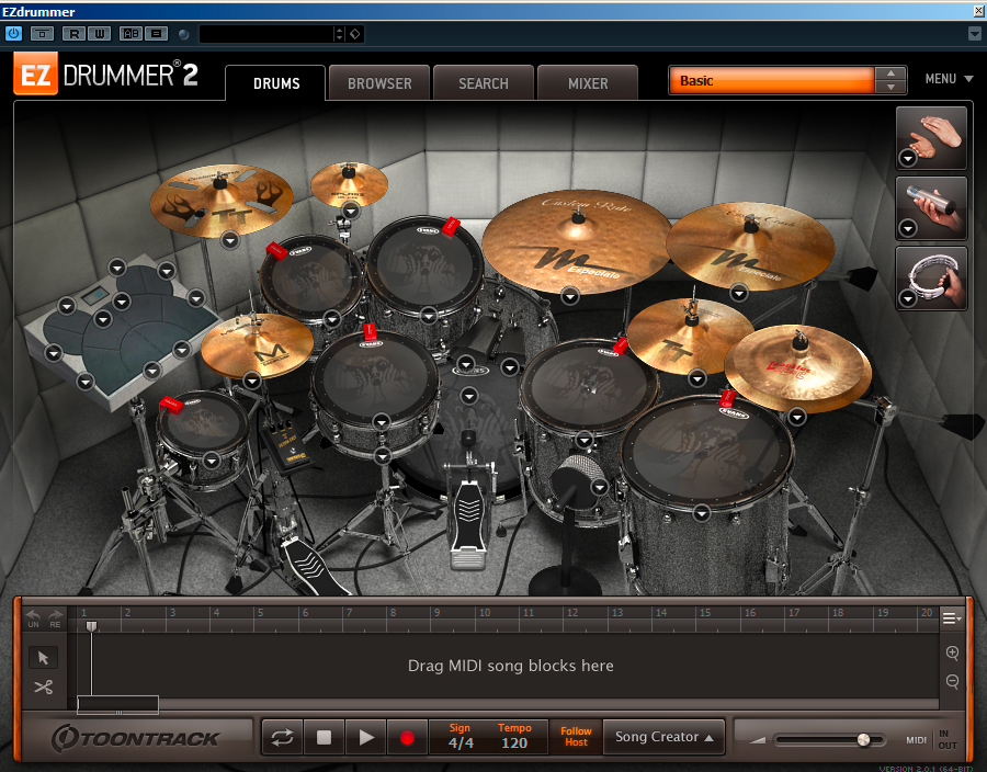 claustrophobic EZDrummer 2