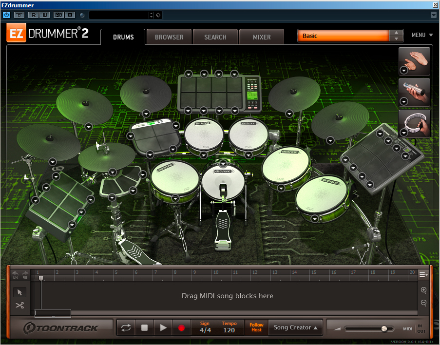 electronic EZDrummer 2