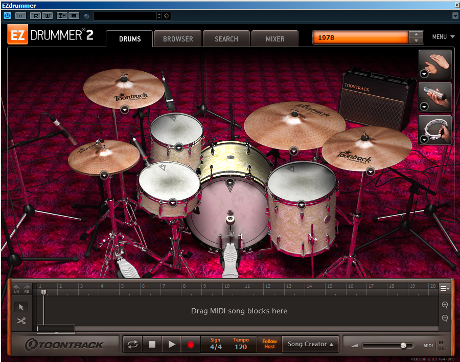 vintage rock EZDrummer 2